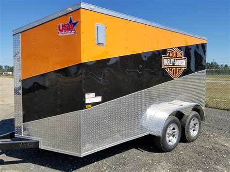 harley davidson motorcycle trailer ad  usa cargo trailer