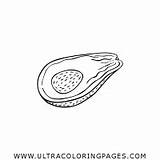 Avocado Coloring Pages sketch template