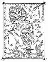Pages Coloring Blank Mermaid Chubbymermaid Deborah Barbie Muller sketch template
