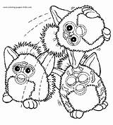 Coloring Pages Furby Cartoon Printable Furbies Color Sheets Character Kids Colouring Print Book sketch template