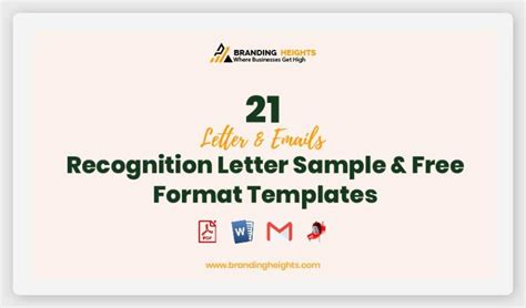 recognition letter sample  format templates