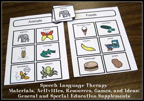speech language therapy materials activities resources games