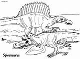Coloring Spinosaurus sketch template