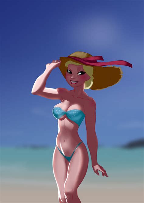Elsa At The Beach By Morganagod On Deviantart