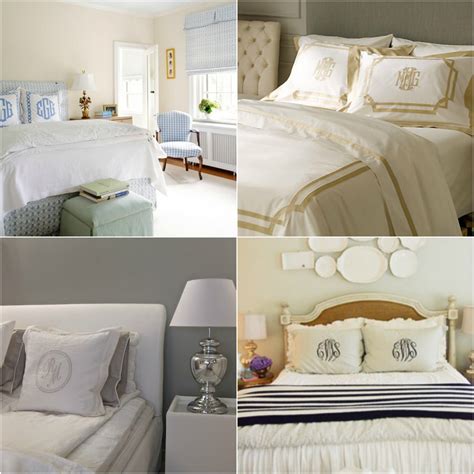 monogrammed bedding obsession  southern