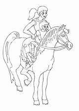 Cheval Famille Cavalier sketch template
