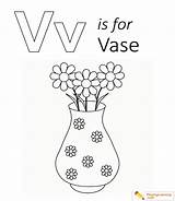 Vase Coloring Kids Sheet sketch template