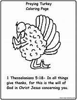 Turkey Coloring Pages Praying Thanksgiving Funny Baby Color Church God Getcolorings Popular Churchhousecollection sketch template