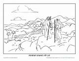 Abraham Abram Separate Separating Puzzles Faithful Sundayschoolzone sketch template