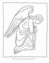 Coloring Angel Pages Drawings Template sketch template