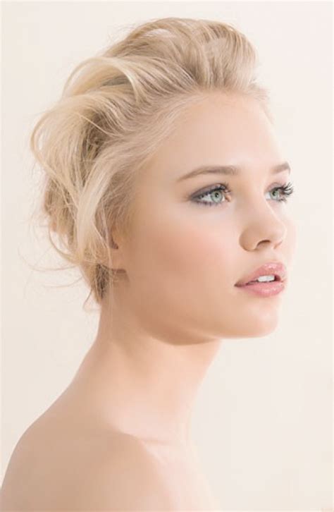 fair skin blond hair blue eyes natural peachy blush wedding make up