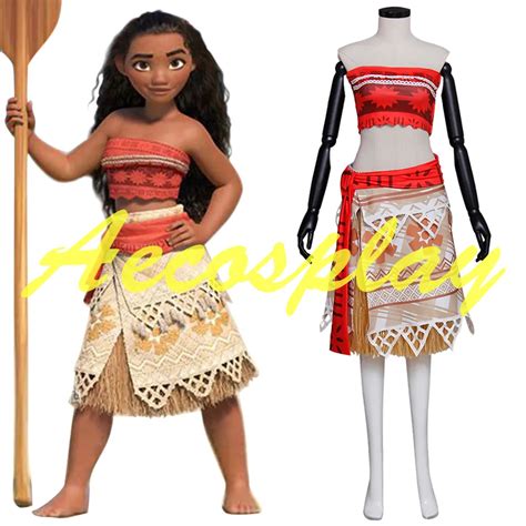 Newest Movie Moana Cosplay Costume Halloween Costumes For Adult Women