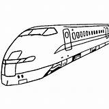 Train Bullet Drawing Speed Coloring High Passanger Trains Paintingvalley sketch template