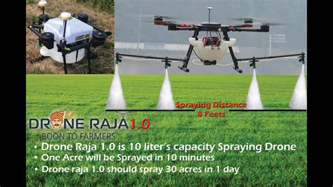 pesticides spraying drone  india drone raja   youtube