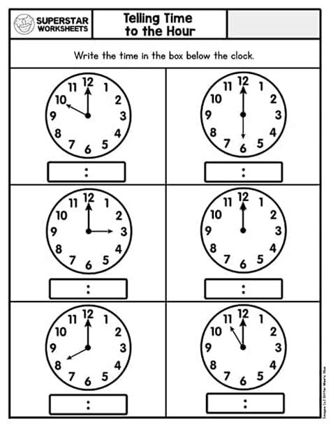 st grade telling time worksheets grade   printable telling time