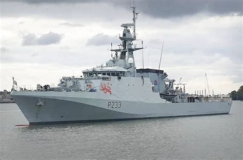 hms tamar river class offshore patrol vessel  british navy officially commissioned