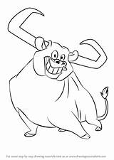 Bull Toro Draw Looney Tunes Drawing Step Tutorials Cartoon sketch template