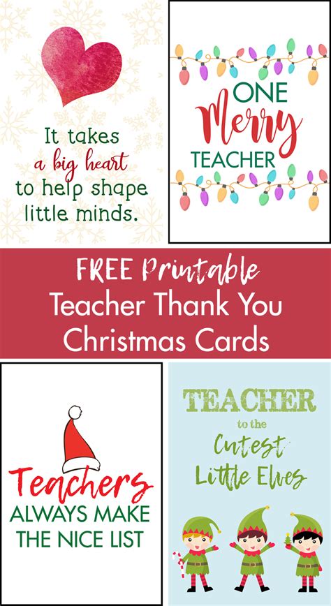 printable teacher   christmas cards  dozen original