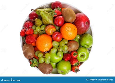 bol de fruit frais disolement sur le blanc photo stock image du sain poires