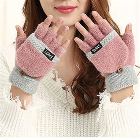 muqgew beautiful women girl knitting wrist fingerless hand winter high quality gloves warmer