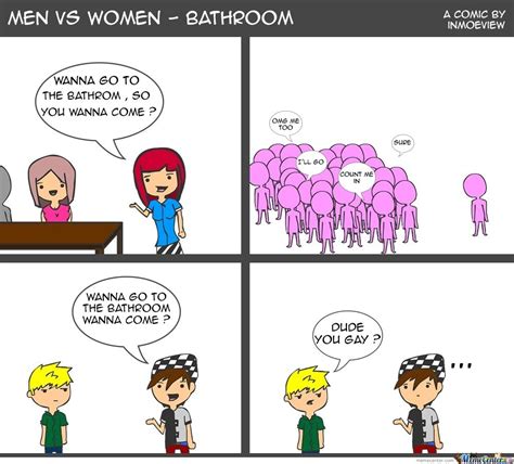 Men Vs Women Bathroom By Inmoeview Meme Center