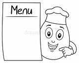 Coloring Menu Kids Chef Character Blank Cartoon Illustration Egg Funny Eps Isolated Background Dreamstime Illustrations Vectors sketch template