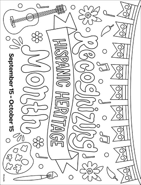 hispanic heritage month  coloring pages