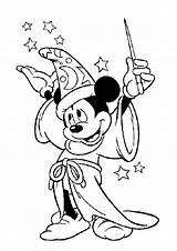 Mickey Coloring Mouse Magician Pages Disney Magic Kids Mago Drawings Printable Sheets Print Colouring Para Color Cartoon Coloringkids Baby Wizard sketch template