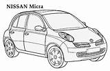 Nissan Coloring Micra Pages Altima Hybrid Printable sketch template