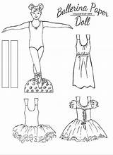 Ballerina Paper Doll Print Colour Own sketch template