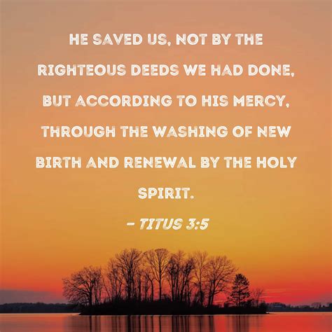 titus   saved     righteous deeds        mercy