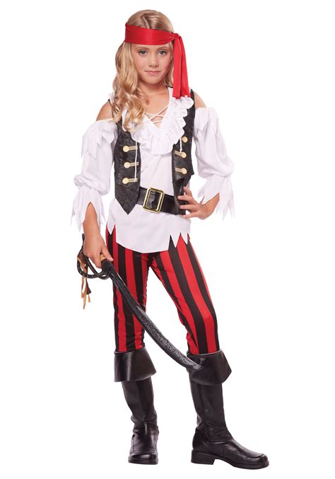 girls posh pirate costume