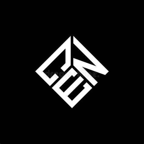 cen letter logo design  black background cen creative initials letter logo concept stock