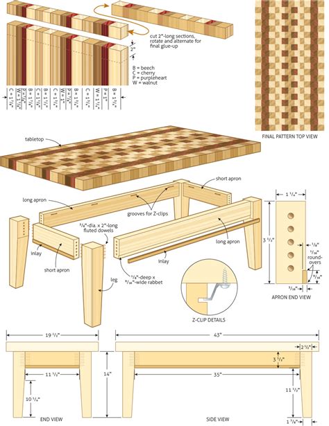 coffee table woodworking plans woodshop plans