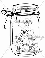 Jar Mason Firefly Coloring Drawing Bug Template Lightning Jars Printable Fireflies Pages Clip Ball Cookie Getdrawings Color Colored Craft Choose sketch template