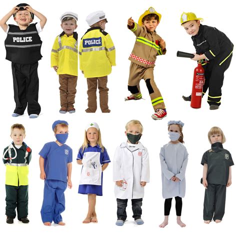childrens kids boys girls emergency services fancy dress  costume