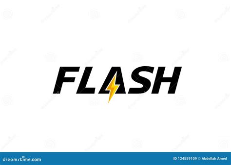 creative letter flash text symbol design illustration stock vector