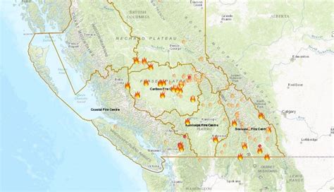 interactive map shows   bcs wildfires