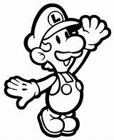Coloring Pages Splash Mario Color Getcolorings Brother Little Luigi sketch template