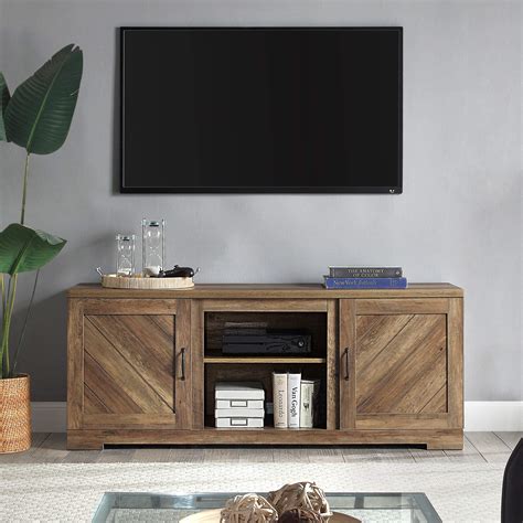 buy belleze modern   farmhouse tv stand media entertainment center console table  tvs