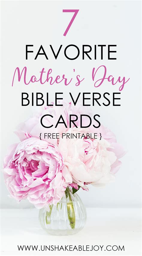 favorite mothers day bible verse cards  unshakeable joy