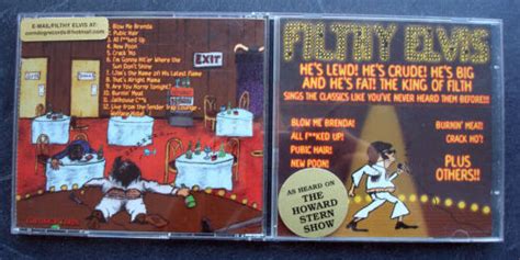 filthy elvis 1st cd 1999 lewd elvis parody howard stern rare cd