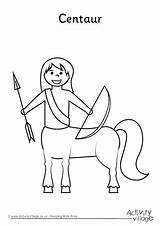 Centaur Coloring Colouring Pages Greek Flag Greece Ancient Getcolorings Color Getdrawings Village Activity Explore sketch template
