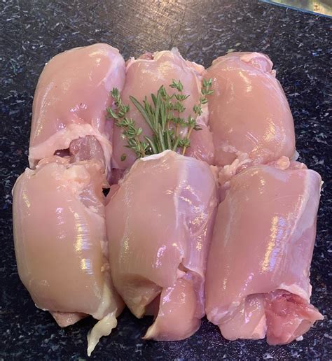 free range boneless chicken thighs the village butcher your craft
