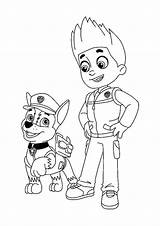 Paw Patrol Ryder Chase Coloring1 Colorear sketch template