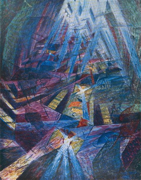 umberto boccioni forces   streets  painting art analysis modern painting