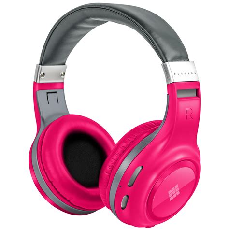polaroid bluetooth wireless headphones dynamic stereo headset  microphone pink walmart