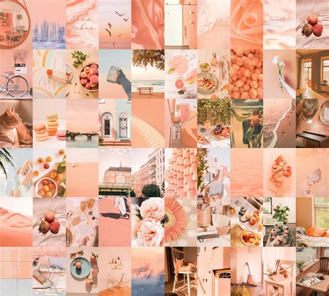 collage peach color wallpaper aesthetic aesthetic wallpaper collage
