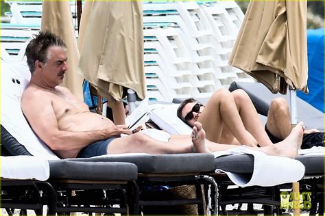 Chris Noth Goes Shirtless On The Beach During Miami