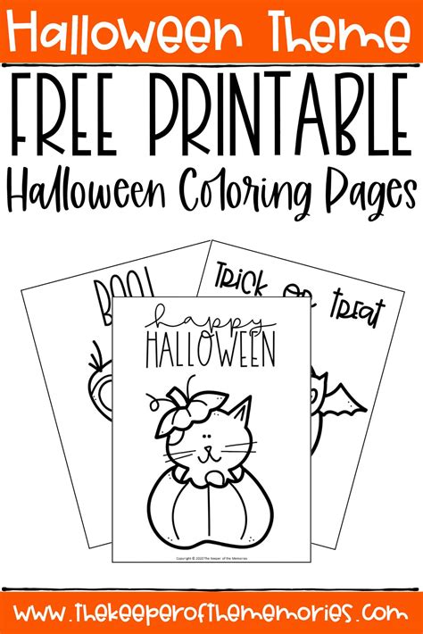 printable halloween coloring pages  keeper   memories